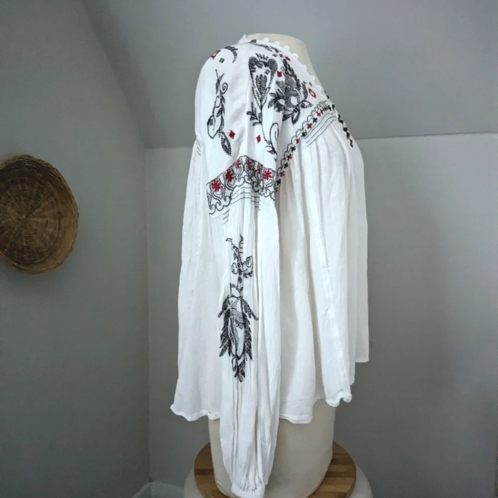 Free People Rock It Tonight Peasant Blouse